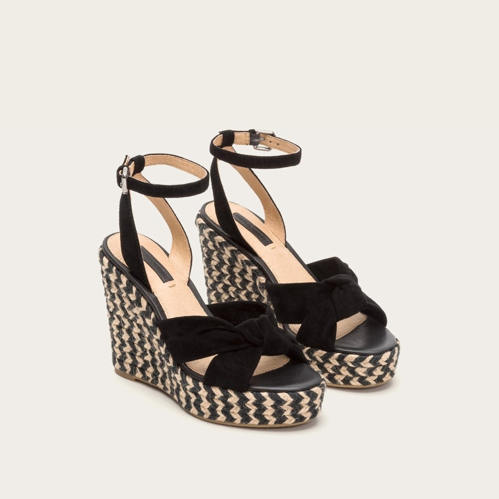 Frye Women's Charlotte Twist Suede Wedge Sandal